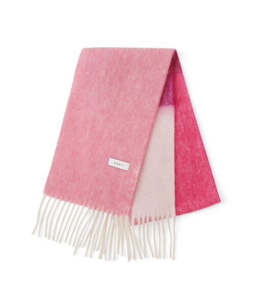 ANAYI（アナイ）の「モヘヤボーダーストール（ストール/ショール・レディース・ライトグリーン/ピンク・FREE）」の20枚目の写真