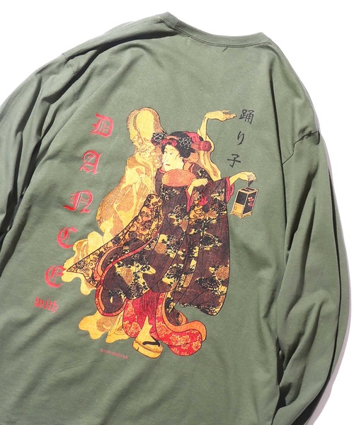 LONELY/論理(ロンリー)の「【ROOPTOKYO別注】LONELY(論理)/ロンリー DANCEWITH L/S TEE ロンT(Tシャツ/カットソー・レディース・グリーン/ブラック/グレー・XXL/L/XL/M)」の3枚目の写真