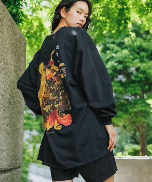 LONELY/論理(ロンリー)の「【ROOPTOKYO別注】LONELY(論理)/ロンリー DANCEWITH L/S TEE ロンT(Tシャツ/カットソー・レディース・グリーン/ブラック/グレー・XXL/L/XL/M)」の2枚目の写真