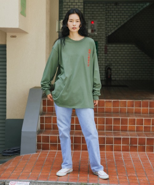LONELY/論理(ロンリー)の「【ROOPTOKYO別注】LONELY(論理)/ロンリー DANCEWITH L/S TEE ロンT(Tシャツ/カットソー・レディース・グリーン/ブラック/グレー・XXL/L/XL/M)」の8枚目の写真