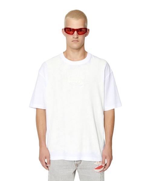 DIESEL（ディーゼル）の「メンズ Tシャツ エンボスロゴ（Tシャツ/カットソー・メンズ・ホワイト/ピンク/グリーン・XX-LARGE/X-SMALL/XXX-LARGE/MEDIUM/SMALL/LARGE/X-LARGE）」の22枚目の写真