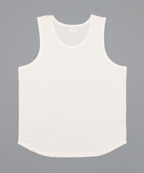 A4A(エーフォーエー)の「A4A/エーフォーエー/強撚糸ラウンドタンクトップ/ノースリーブ(タンクトップ・メンズ・ホワイト/ブラック・M/L)」の1枚目の写真