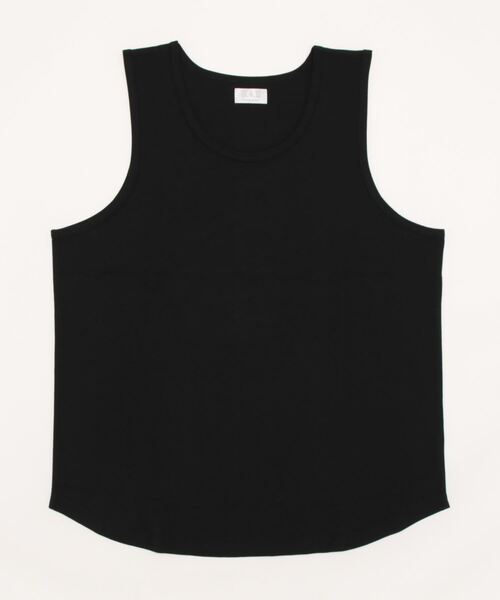 A4A(エーフォーエー)の「A4A/エーフォーエー/強撚糸ラウンドタンクトップ/ノースリーブ(タンクトップ・メンズ・ホワイト/ブラック・M/L)」の2枚目の写真