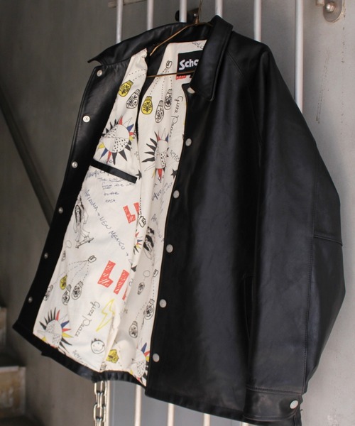 REMI RELIEF（レミレリーフ）の「【REMI RELIEF×Schott】別注シープコーチジャケット（その他アウター・メンズ・ブラック・MEDIUM/LARGE/X-LARGE/XX-LARGE）」の4枚目の写真