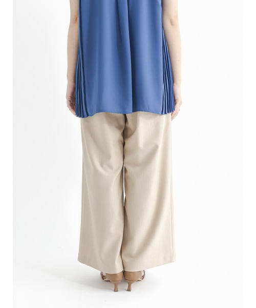 Te chichi（テチチ）の「ハイウエストタックワイドパンツ（その他パンツ・レディース・ベージュ/ブラウン/ブラック・ﾌﾘ-）」の15枚目の写真