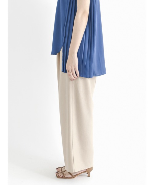 Te chichi（テチチ）の「ハイウエストタックワイドパンツ（その他パンツ・レディース・ベージュ/ブラウン/ブラック・ﾌﾘ-）」の11枚目の写真