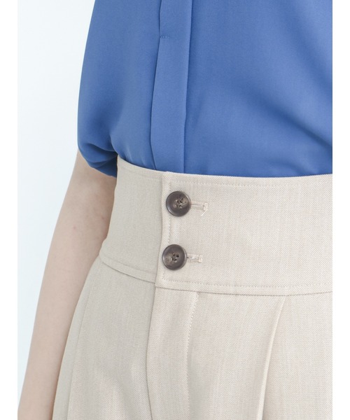 Te chichi（テチチ）の「ハイウエストタックワイドパンツ（その他パンツ・レディース・ベージュ/ブラウン/ブラック・ﾌﾘ-）」の16枚目の写真