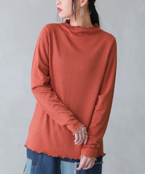 n'OrLABEL（ノアールレーベル）の「『配色メロー前後2wayカットソー』（Tシャツ/カットソー・レディース・グリーン/アイボリー/テラコッタ/ブラック・1/2）」の4枚目の写真