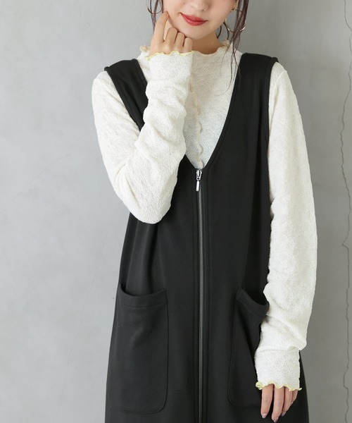 n'OrLABEL（ノアールレーベル）の「『配色メロー前後2wayカットソー』（Tシャツ/カットソー・レディース・グリーン/アイボリー/テラコッタ/ブラック・1/2）」の10枚目の写真