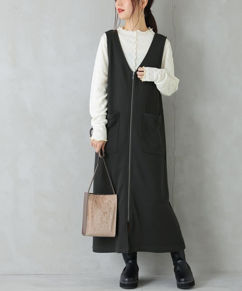 n'OrLABEL（ノアールレーベル）の「『配色メロー前後2wayカットソー』（Tシャツ/カットソー・レディース・グリーン/アイボリー/テラコッタ/ブラック・1/2）」の11枚目の写真