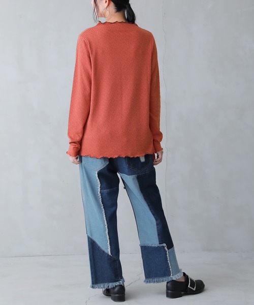 n'OrLABEL（ノアールレーベル）の「『配色メロー前後2wayカットソー』（Tシャツ/カットソー・レディース・グリーン/アイボリー/テラコッタ/ブラック・1/2）」の20枚目の写真