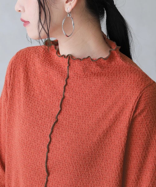 n'OrLABEL（ノアールレーベル）の「『配色メロー前後2wayカットソー』（Tシャツ/カットソー・レディース・グリーン/アイボリー/テラコッタ/ブラック・1/2）」の21枚目の写真