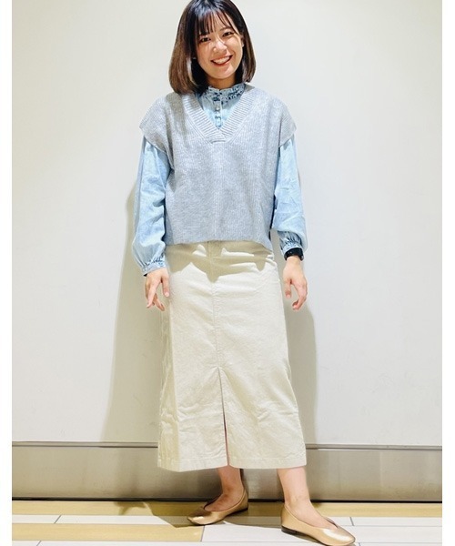 GAP（ギャップ）の「コーデュロイ マキシスカート（スカート・レディース・ブラウン/ホワイト系その他・2/0/4/6/8/10/00/000）」の11枚目の写真