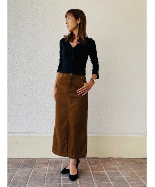 GAP（ギャップ）の「コーデュロイ マキシスカート（スカート・レディース・ブラウン/ホワイト系その他・2/0/4/6/8/10/00/000）」の20枚目の写真