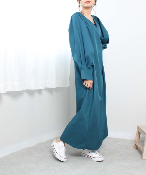 toucher du brise（トゥシェドブリーズ）の「【ボリュームスリーブが可愛い】パフスリーブ ワンピース（ワンピース・レディース・ブラック/ピンク/イエロー/グリーン・M/L）」の9枚目の写真