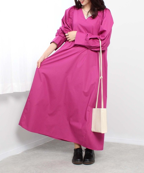 toucher du brise（トゥシェドブリーズ）の「【ボリュームスリーブが可愛い】パフスリーブ ワンピース（ワンピース・レディース・ブラック/ピンク/イエロー/グリーン・M/L）」の17枚目の写真