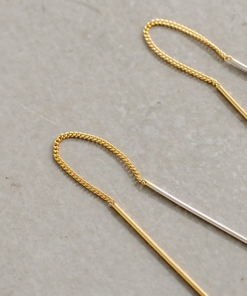 PAPILLONNER（パピヨネ）の「バイカラースイングピアス/PAPILLONNER/パピヨネ（ピアス（両耳用）・レディース・ゴールド・FREE）」の5枚目の写真