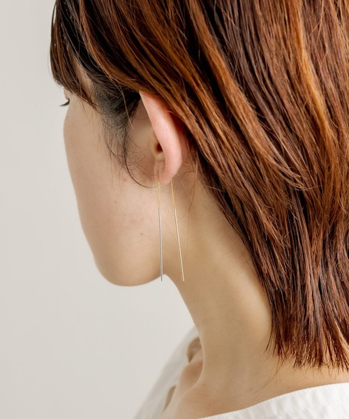 PAPILLONNER（パピヨネ）の「バイカラースイングピアス/PAPILLONNER/パピヨネ（ピアス（両耳用）・レディース・ゴールド・FREE）」の8枚目の写真