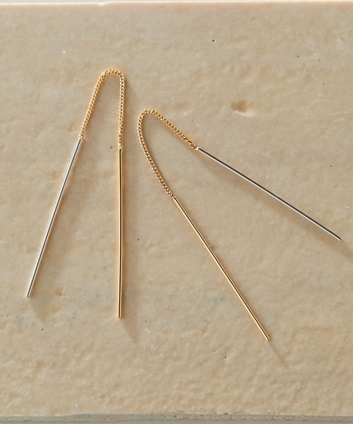 PAPILLONNER（パピヨネ）の「バイカラースイングピアス/PAPILLONNER/パピヨネ（ピアス（両耳用）・レディース・ゴールド・FREE）」の10枚目の写真