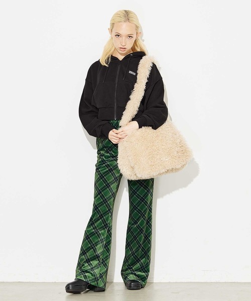 ♥ゴシップガール♥ X-girl（エックスガール）の「CROPPED ZIP UP SWEAT HOODIE