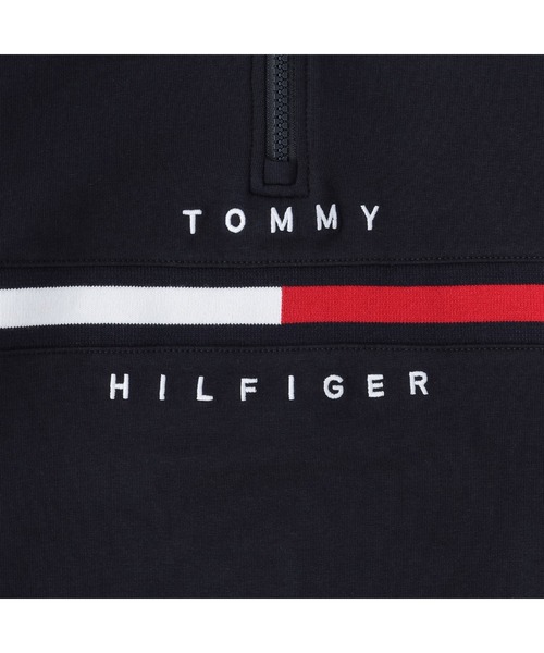 TOMMY HILFIGER（トミーヒルフィガー）の「リブインサートハーフジップパーカー（パーカー・キッズ・ネイビー/レッド・100cm/110cm/120cm/90cm）」の6枚目の写真