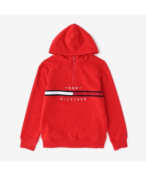 TOMMY HILFIGER（トミーヒルフィガー）の「リブインサートハーフジップパーカー（パーカー・キッズ・ネイビー/レッド・100cm/110cm/120cm/90cm）」の20枚目の写真