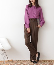 N.（N. Natural Beauty Basic） | 【松井愛莉さん着用】◆デザインウエストストレートパンツ(その他パンツ)