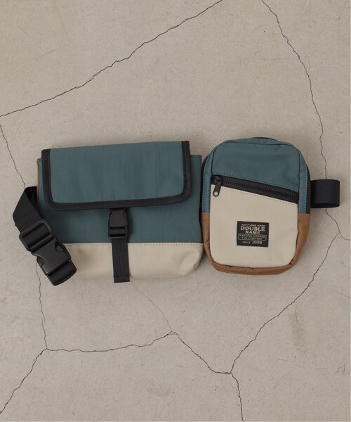 DOUBLE NAME（ダブルネーム）の「配色ダブルボディBAG（ボディバッグ/ウエストポーチ・レディース・グリーン系/ブラック系/パープル系・FREE）」の4枚目の写真