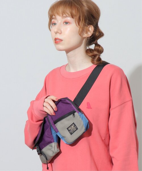 DOUBLE NAME（ダブルネーム）の「配色ダブルボディBAG（ボディバッグ/ウエストポーチ・レディース・グリーン系/ブラック系/パープル系・FREE）」の15枚目の写真