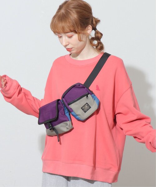 DOUBLE NAME（ダブルネーム）の「配色ダブルボディBAG（ボディバッグ/ウエストポーチ・レディース・グリーン系/ブラック系/パープル系・FREE）」の17枚目の写真