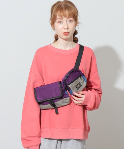 DOUBLE NAME（ダブルネーム）の「配色ダブルボディBAG（ボディバッグ/ウエストポーチ・レディース・グリーン系/ブラック系/パープル系・FREE）」の18枚目の写真