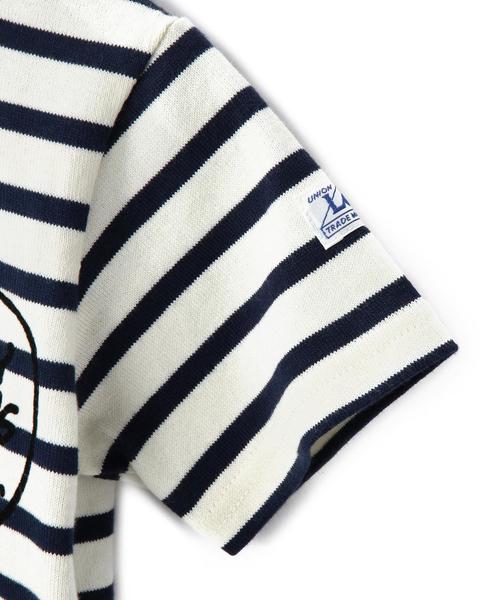 green label relaxing（グリーンレーベルリラクシング）の「【KIDS】LEE×PEANUTS ボーダーTシャツ（Tシャツ/カットソー・キッズ・オフホワイト・100cm/110cm/120cm/130cm）」の4枚目の写真