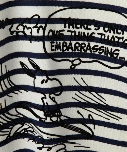 green label relaxing（グリーンレーベルリラクシング）の「【KIDS】LEE×PEANUTS ボーダーTシャツ（Tシャツ/カットソー・キッズ・オフホワイト・100cm/110cm/120cm/130cm）」の6枚目の写真