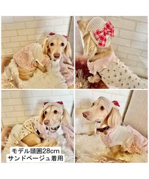 tone（トーン）の「【shop ann】犬用ベレー帽 ノーマル 耳だし