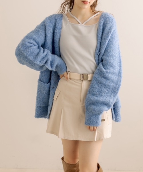 OLIVE des OLIVE（オリーブデオリーブ）の「ホルターネックロンティー（Tシャツ/カットソー・レディース・ブラック/オフホワイト/ライトグレー・FREE）」の3枚目の写真