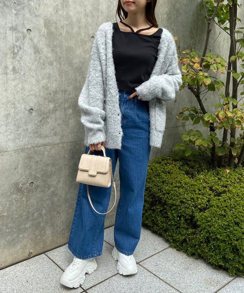 OLIVE des OLIVE（オリーブデオリーブ）の「ホルターネックロンティー（Tシャツ/カットソー・レディース・ブラック/オフホワイト/ライトグレー・FREE）」の13枚目の写真