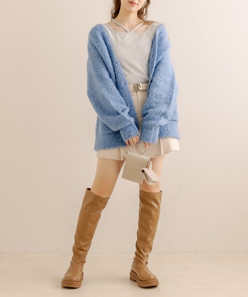 OLIVE des OLIVE（オリーブデオリーブ）の「ホルターネックロンティー（Tシャツ/カットソー・レディース・ブラック/オフホワイト/ライトグレー・FREE）」の8枚目の写真