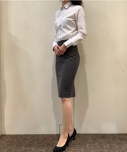 TOKYO SHIRTS(トウキョウシャツ)の「形態安定ノーアイロン ワイド 長袖ビジネスワイシャツ(ビジネスシャツ・レディース・ベビーピンク・XS/S/M/L/LL/XL)」の8枚目の写真