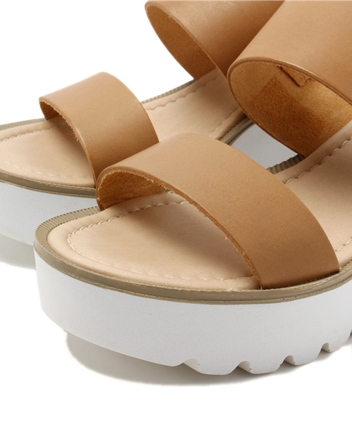 CIAOPANIC（チャオパニック）の「【Ciaopanic】【LEPO】ダブルベルトサンダル（サンダル・レディース・ベージュ/ホワイト・38/36/37）」の6枚目の写真