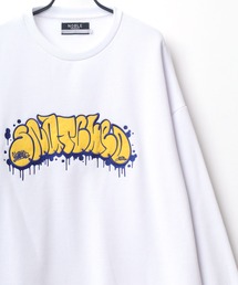 Lazar（ラザル）の「Graffiti Logo オーバーサイズ 裏起毛 グラフィティ タギングロゴ ワッペン刺繍 スウェット レディース メンズ トレーナー（スウェット・メンズ）」