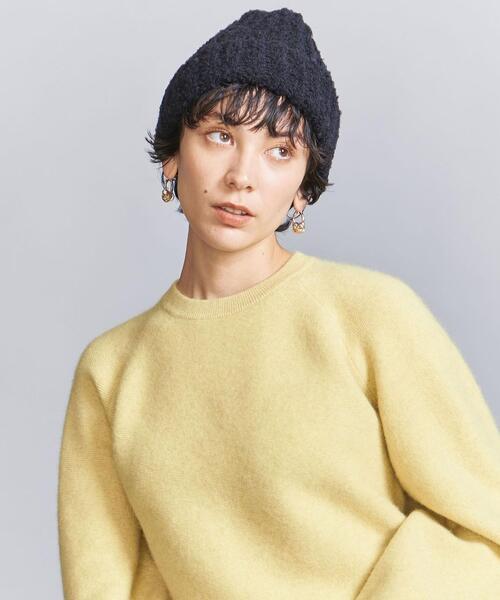 CLIPPER CASUALS(クリッパーカジュアル)の「<CLIPPER CASUALS>ブークレ ワッチキャップ(ニットキャップ/ビーニー・レディース・コバルトブルー/オフホワイト/ブラック・FREE)」の11枚目の写真
