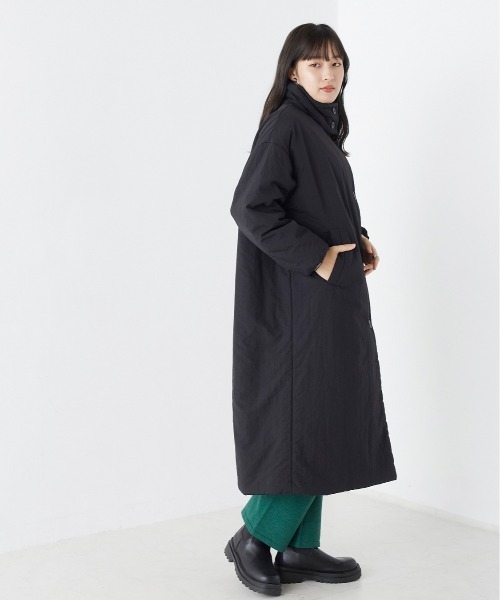 OMNES(オムネス)の「撥水加工ステッチレス2Wayロングコート(その他アウター・レディース・ベージュ/カーキ/アイボリー/ブラック・FREE)」の6枚目の写真