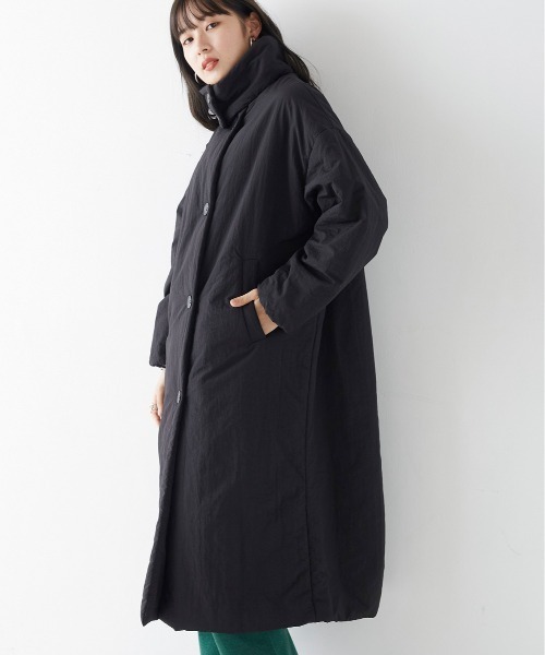 OMNES(オムネス)の「撥水加工ステッチレス2Wayロングコート(その他アウター・レディース・ベージュ/カーキ/アイボリー/ブラック・FREE)」の8枚目の写真