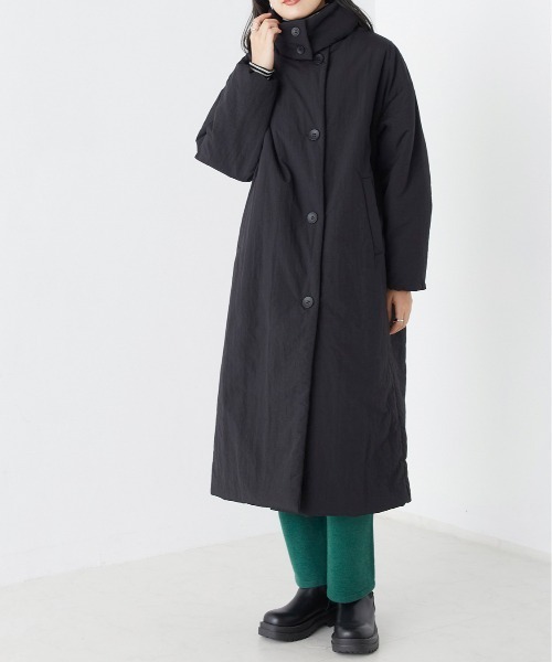 OMNES(オムネス)の「撥水加工ステッチレス2Wayロングコート(その他アウター・レディース・ベージュ/カーキ/アイボリー/ブラック・FREE)」の9枚目の写真