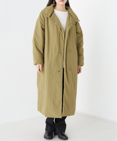 OMNES(オムネス)の「撥水加工ステッチレス2Wayロングコート(その他アウター・レディース・ベージュ/カーキ/アイボリー/ブラック・FREE)」の20枚目の写真
