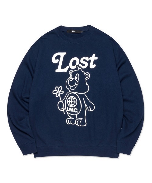 LMCの「【LMC】FLOWER BEAR SWEATSHIRT / エルエムシー フラワー ベア プリント スウェットシャツ（スウェット・メンズ・クリーム/ブラウン/ネイビー・MEDIUM/LARGE）」の3枚目の写真