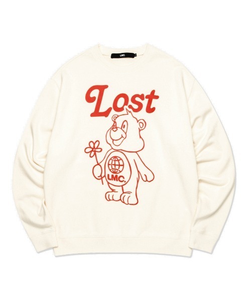 LMCの「【LMC】FLOWER BEAR SWEATSHIRT / エルエムシー フラワー ベア プリント スウェットシャツ（スウェット・メンズ・クリーム/ブラウン/ネイビー・MEDIUM/LARGE）」の2枚目の写真