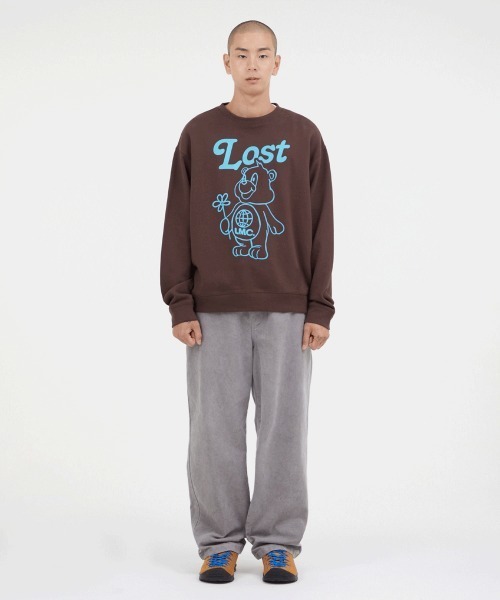 LMCの「【LMC】FLOWER BEAR SWEATSHIRT / エルエムシー フラワー ベア プリント スウェットシャツ（スウェット・メンズ・クリーム/ブラウン/ネイビー・MEDIUM/LARGE）」の10枚目の写真