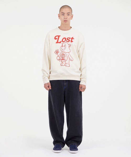 LMCの「【LMC】FLOWER BEAR SWEATSHIRT / エルエムシー フラワー ベア プリント スウェットシャツ（スウェット・メンズ・クリーム/ブラウン/ネイビー・MEDIUM/LARGE）」の9枚目の写真