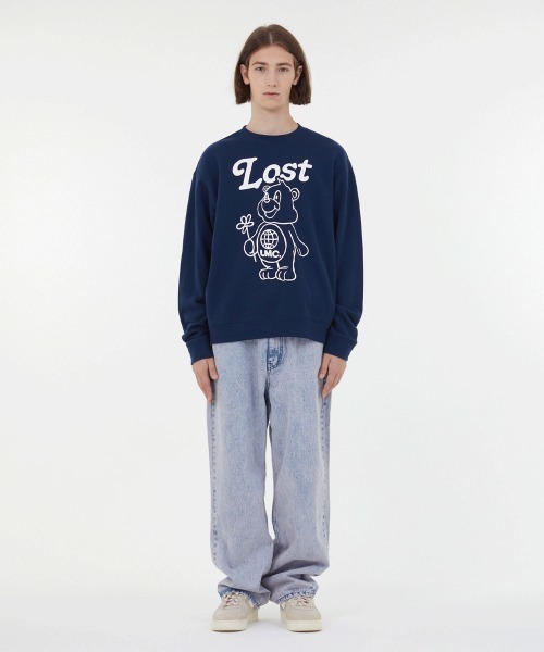 LMCの「【LMC】FLOWER BEAR SWEATSHIRT / エルエムシー フラワー ベア プリント スウェットシャツ（スウェット・メンズ・クリーム/ブラウン/ネイビー・MEDIUM/LARGE）」の13枚目の写真
